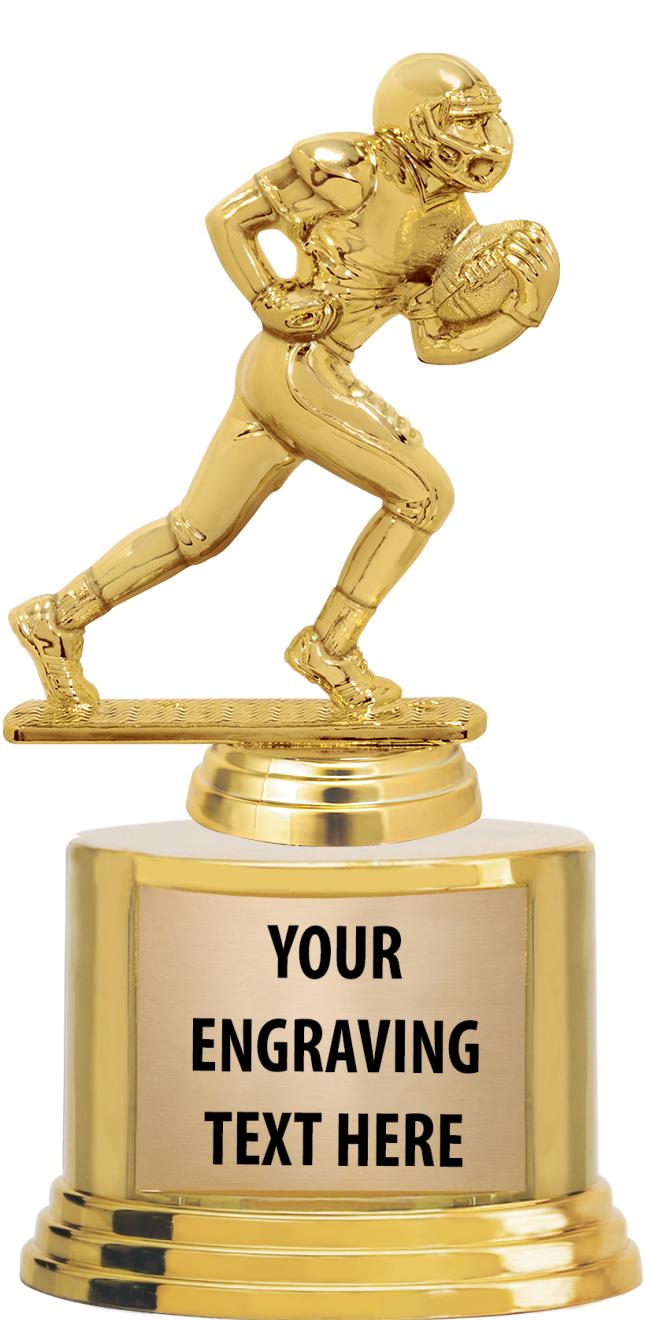 7" TROPHY ON ROUND GOLD BASE