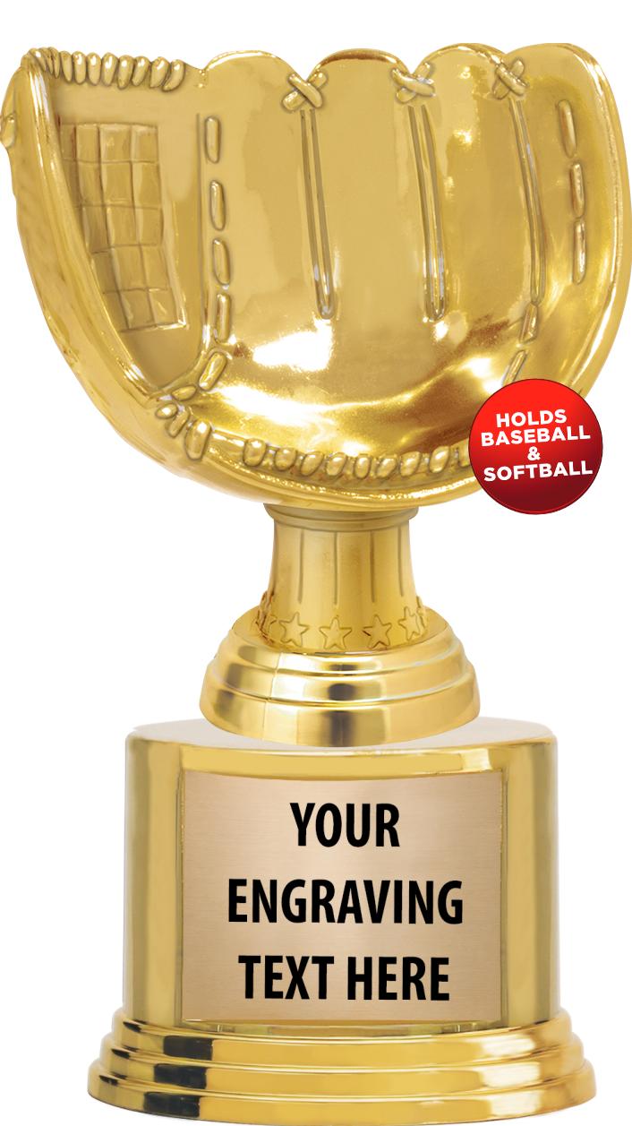 7" TROPHY ON ROUND GOLD BASE