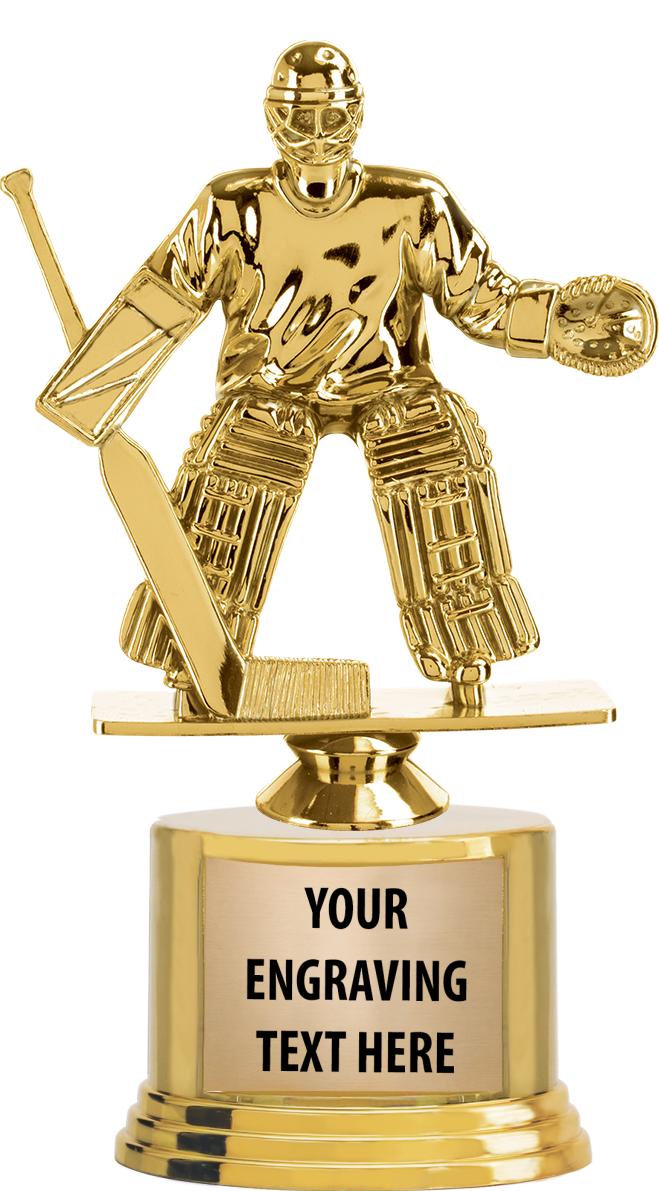 7" TROPHY ON ROUND GOLD BASE