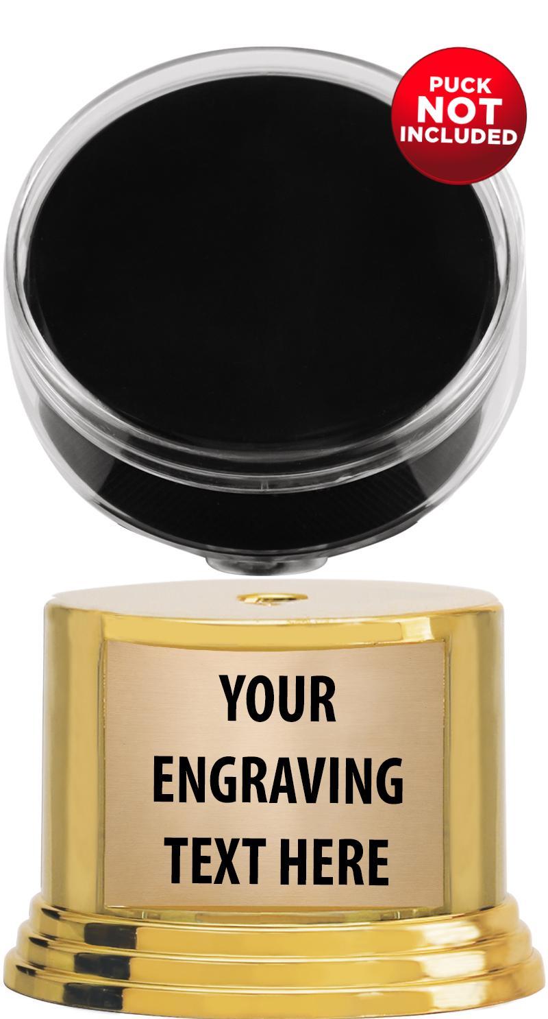 7" TROPHY ON ROUND GOLD BASE