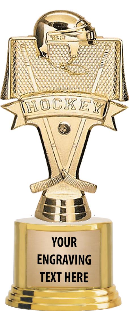 7" TROPHY ON ROUND GOLD BASE