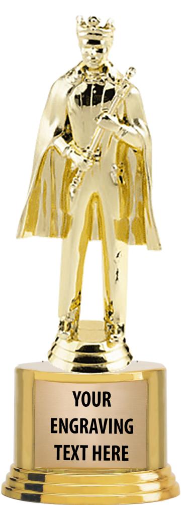 7" TROPHY ON ROUND GOLD BASE