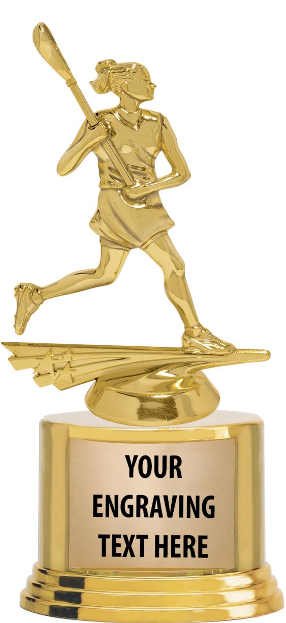 7" TROPHY ON ROUND GOLD BASE