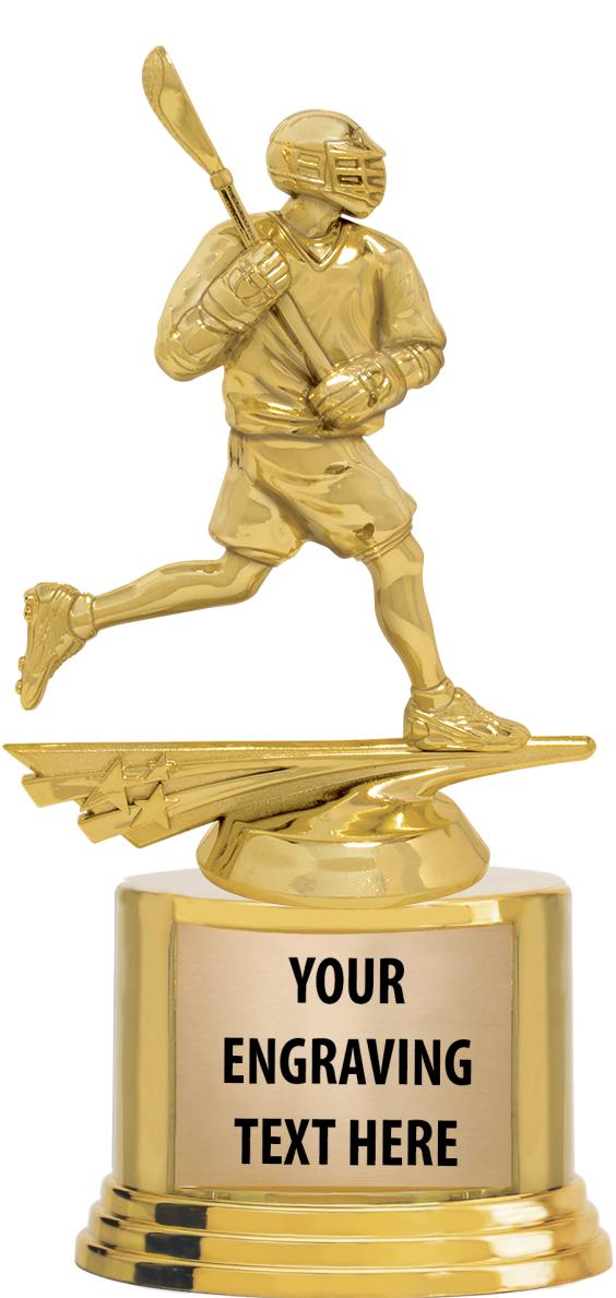 7" TROPHY ON ROUND GOLD BASE