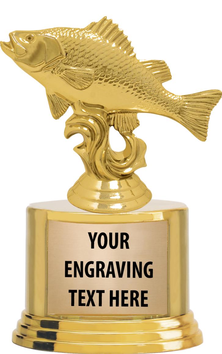 7" TROPHY ON ROUND GOLD BASE