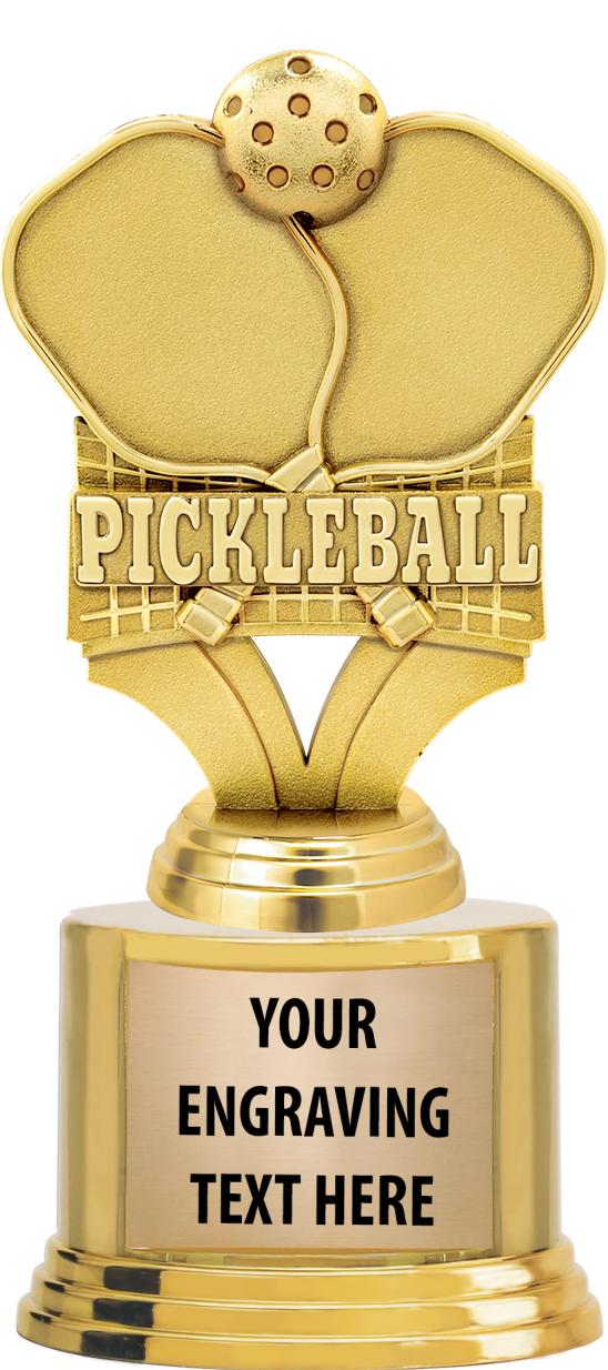 7" TROPHY ON ROUND GOLD BASE