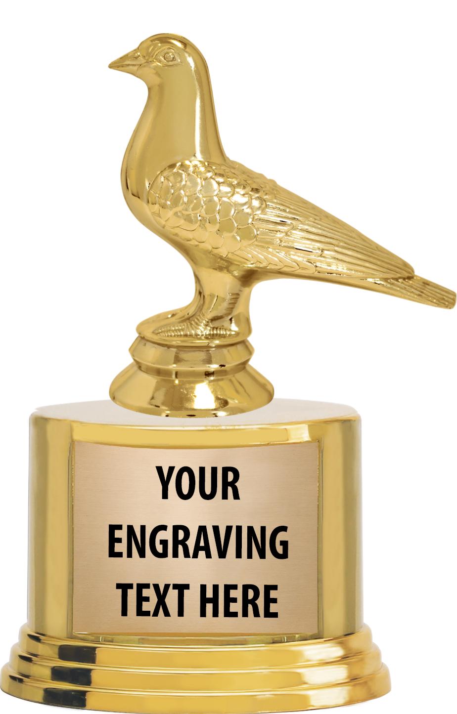 7" TROPHY ON ROUND GOLD BASE