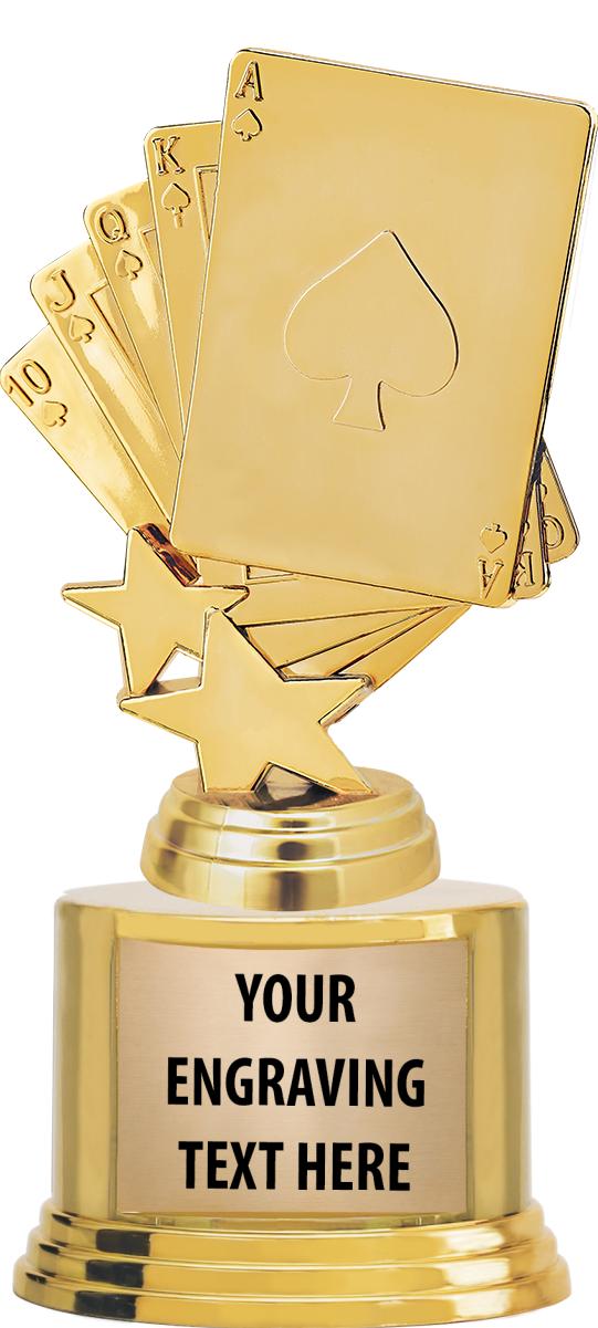 7" TROPHY ON ROUND GOLD BASE