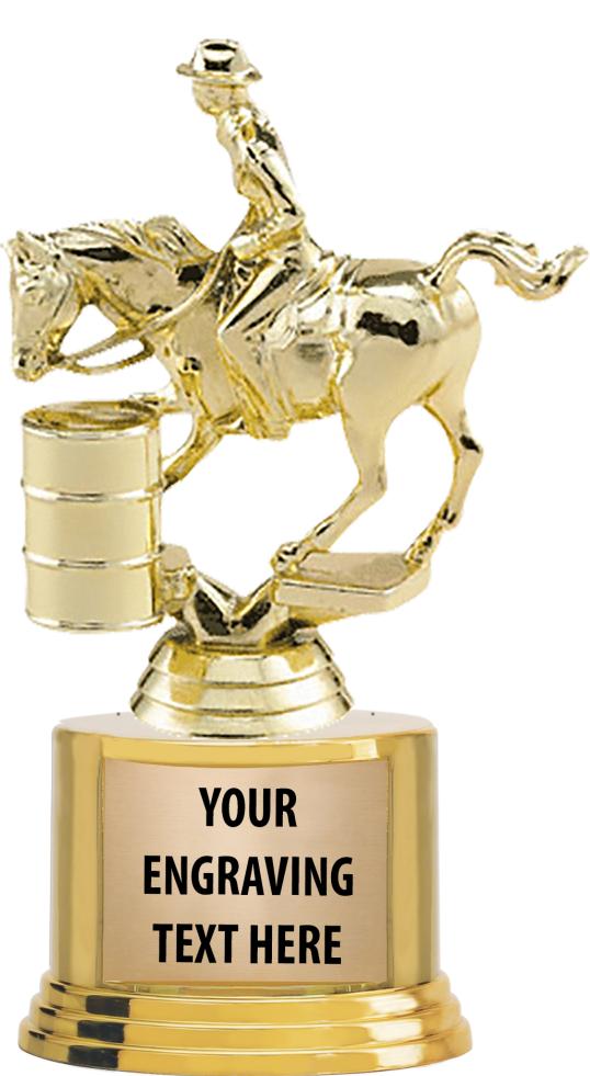 7" TROPHY ON ROUND GOLD BASE