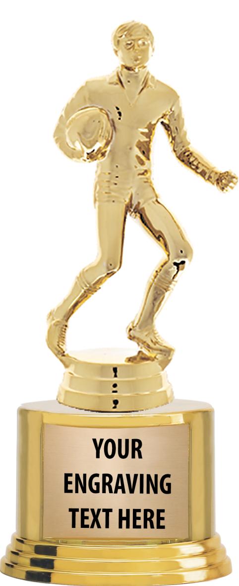 7" TROPHY ON ROUND GOLD BASE