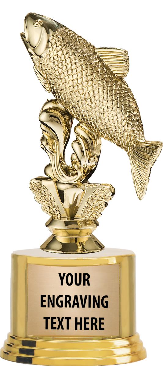 7" TROPHY ON ROUND GOLD BASE