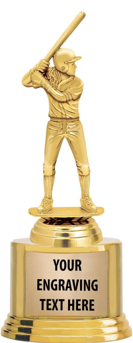 7" TROPHY ON ROUND GOLD BASE