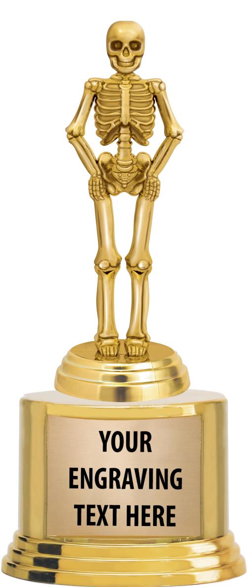 7" TROPHY ON ROUND GOLD BASE