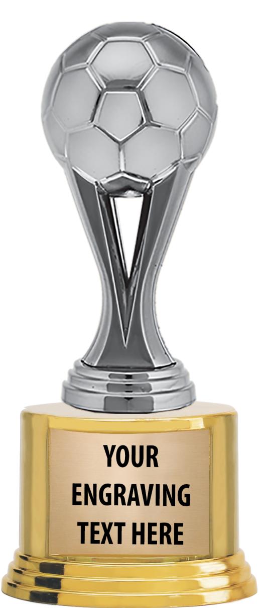 7" TROPHY ON ROUND GOLD BASE