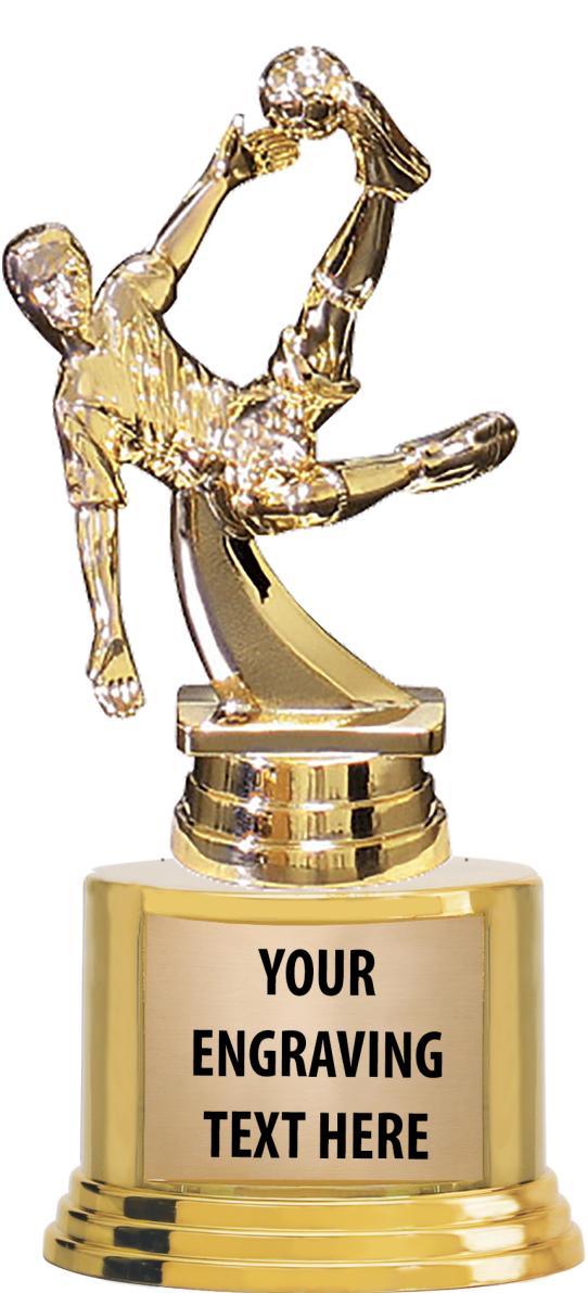 7" TROPHY ON ROUND GOLD BASE