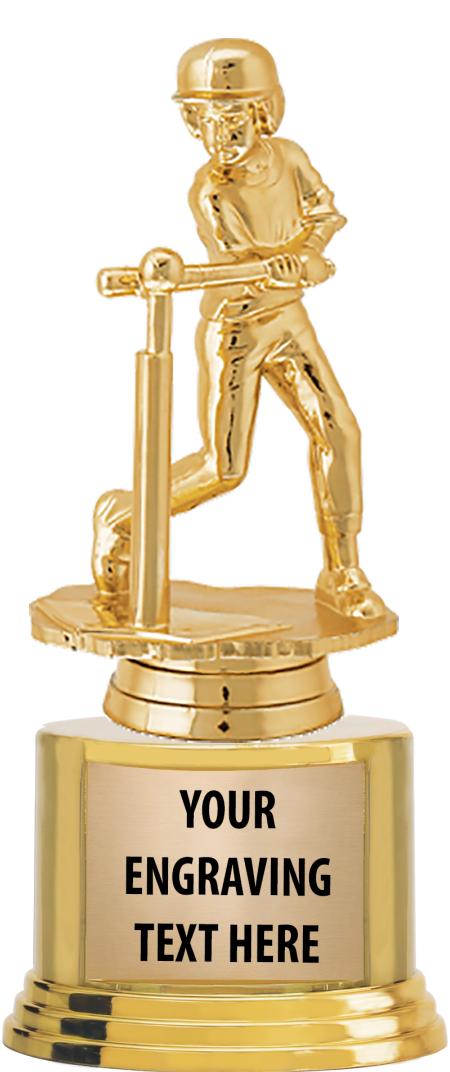 7" TROPHY ON ROUND GOLD BASE