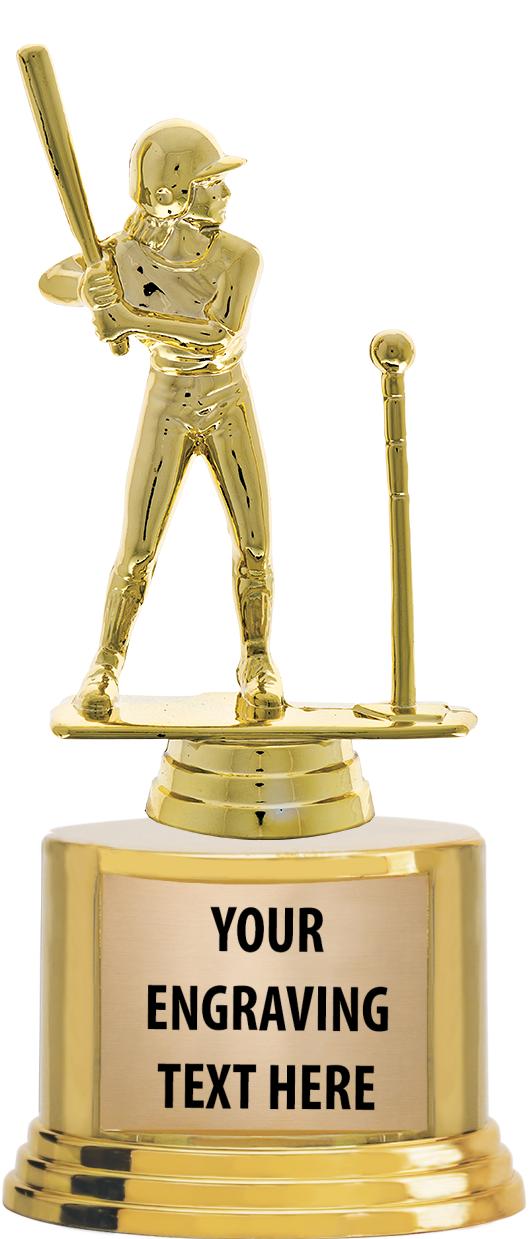 7" TROPHY ON ROUND GOLD BASE