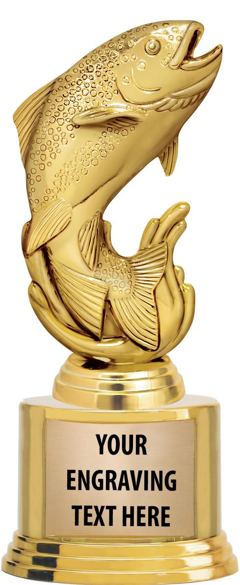 7" TROPHY ON ROUND GOLD BASE