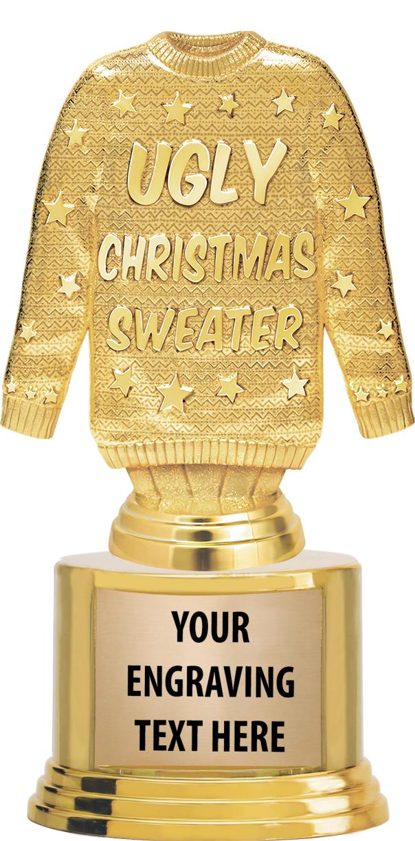 7" TROPHY ON ROUND GOLD BASE