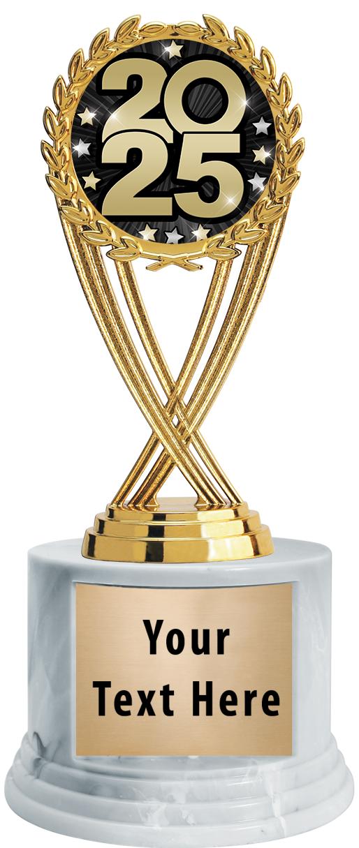 7"TRPHY ROUND MARBLE FINISH BS