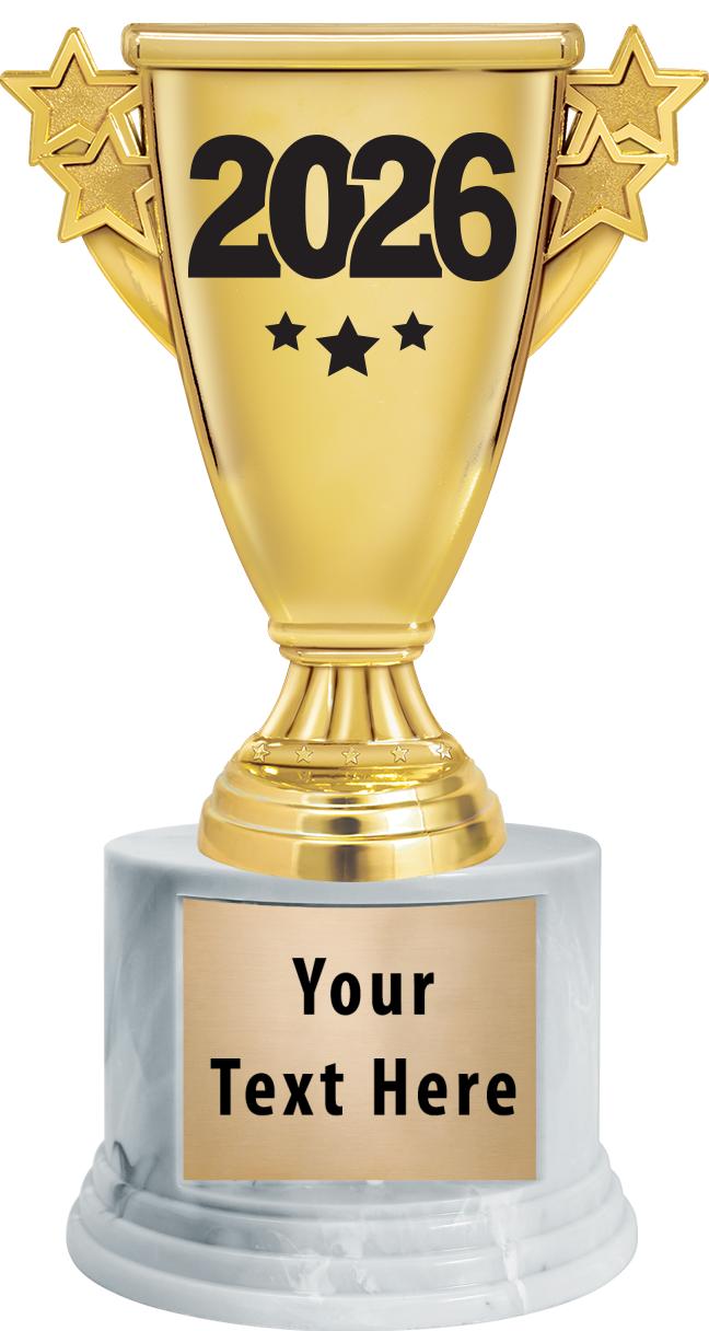 7"TRPHY ROUND MARBLE FINISH BS