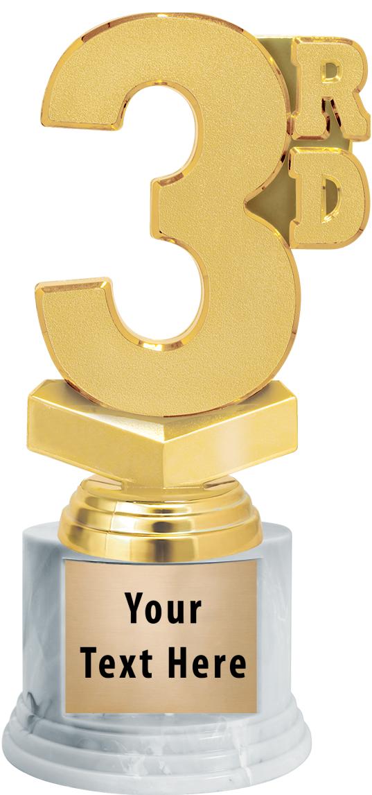 7"TRPHY ROUND MARBLE FINISH BS