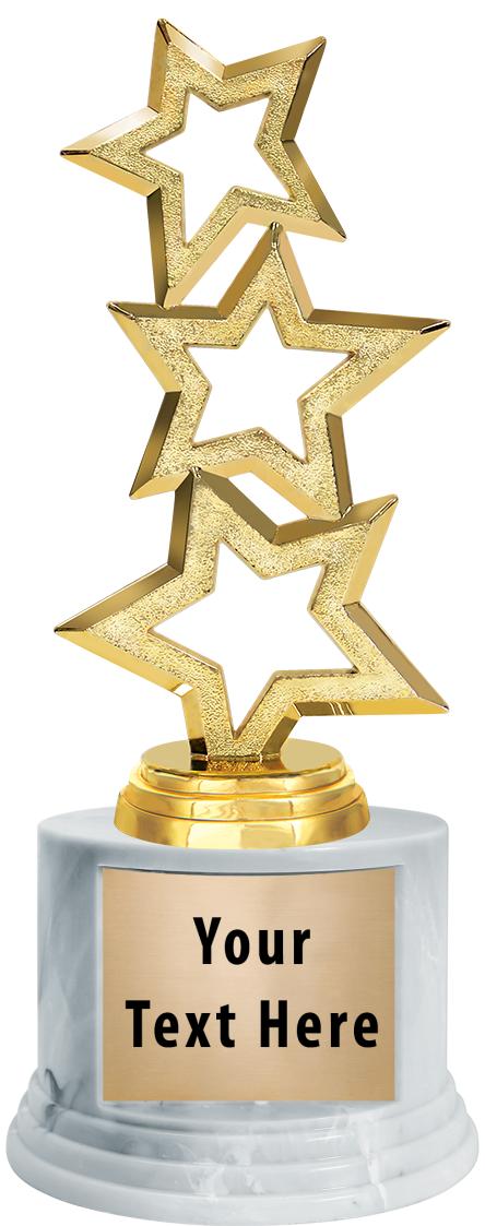 7"TRPHY ROUND MARBLE FINISH BS