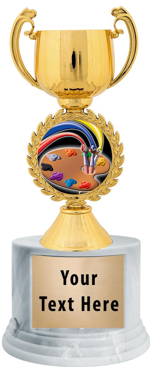 7"TRPHY ROUND MARBLE FINISH BS