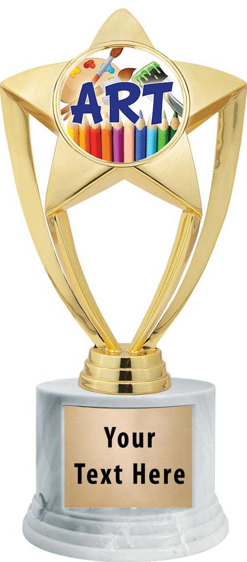 7"TRPHY ROUND MARBLE FINISH BS