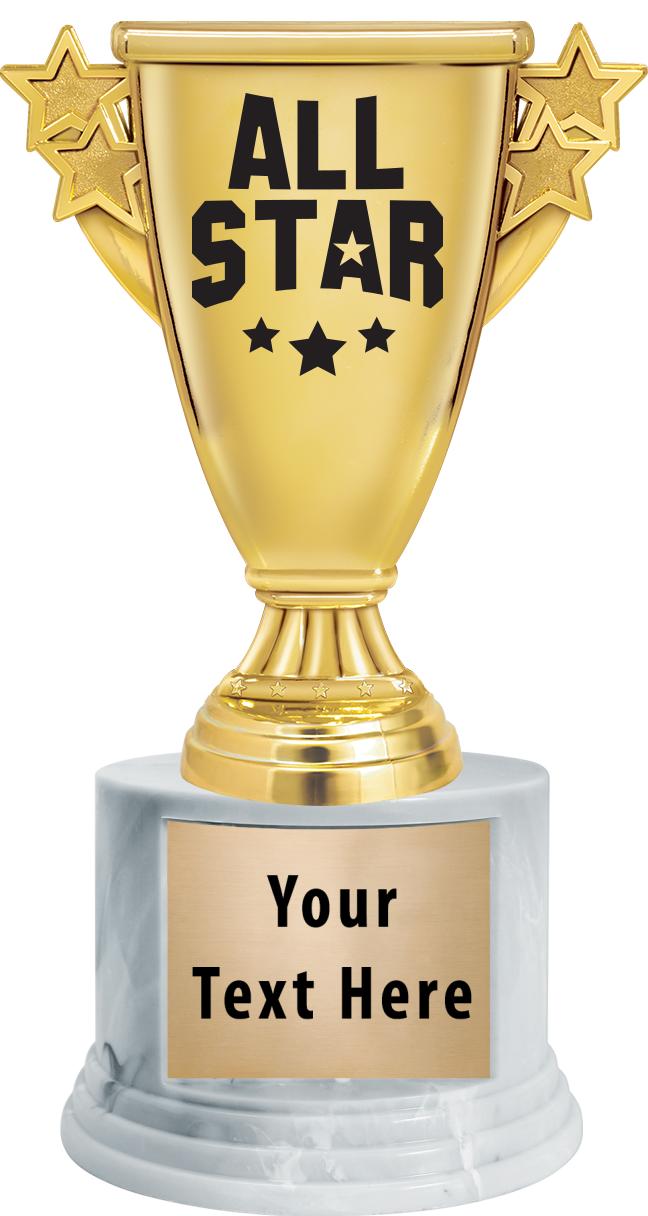 7"TRPHY ROUND MARBLE FINISH BS