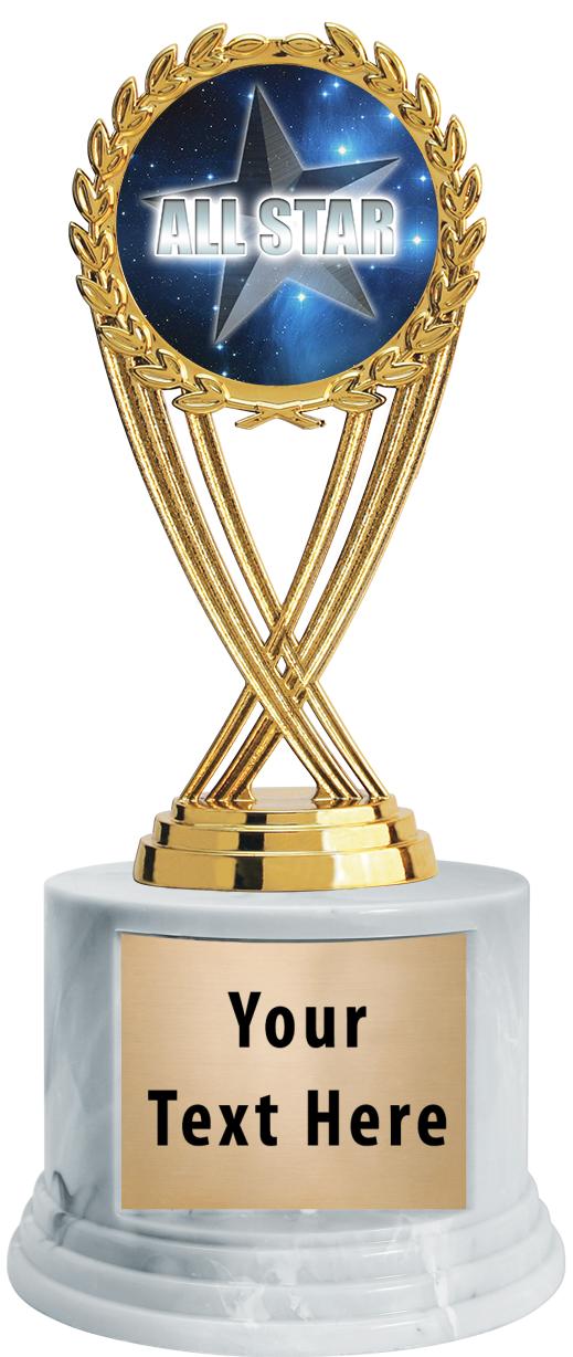 7"TRPHY ROUND MARBLE FINISH BS