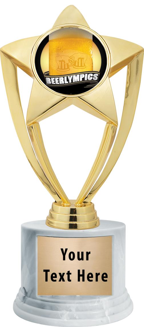 7"TRPHY ROUND MARBLE FINISH BS