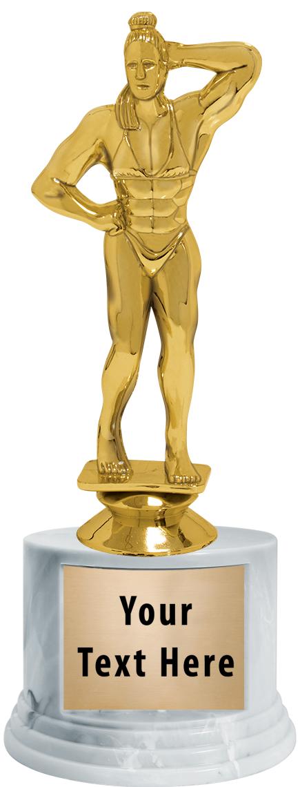 7"TRPHY ROUND MARBLE FINISH BS