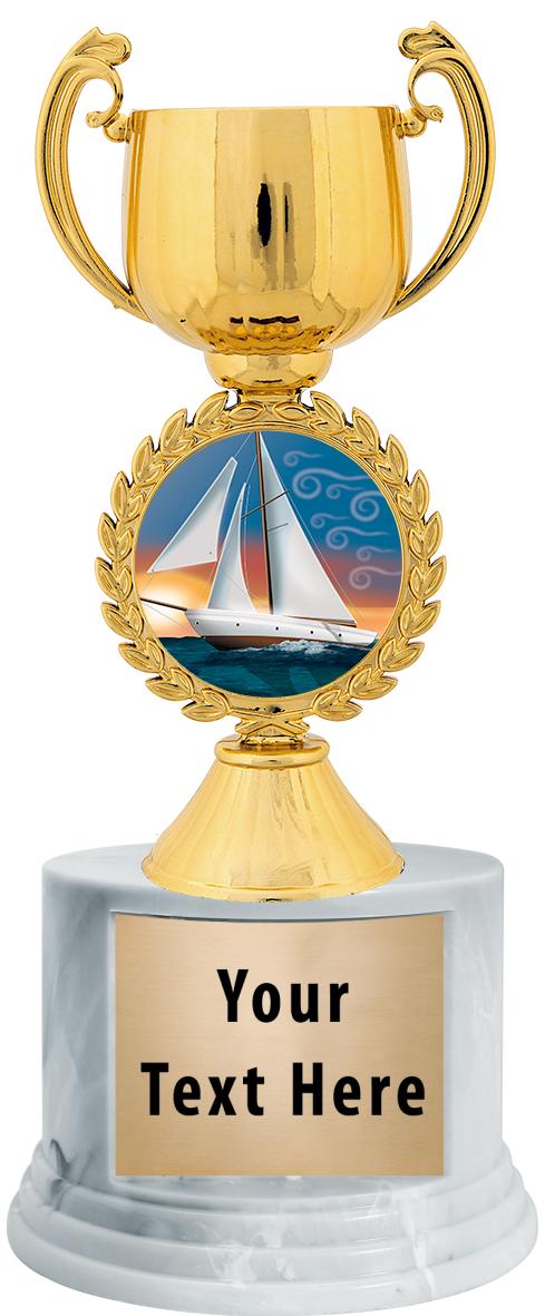 7"TRPHY ROUND MARBLE FINISH BS