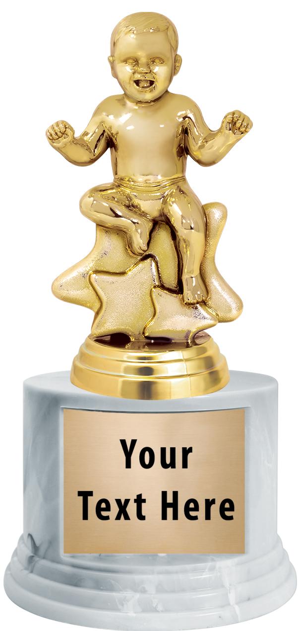 7"TRPHY ROUND MARBLE FINISH BS