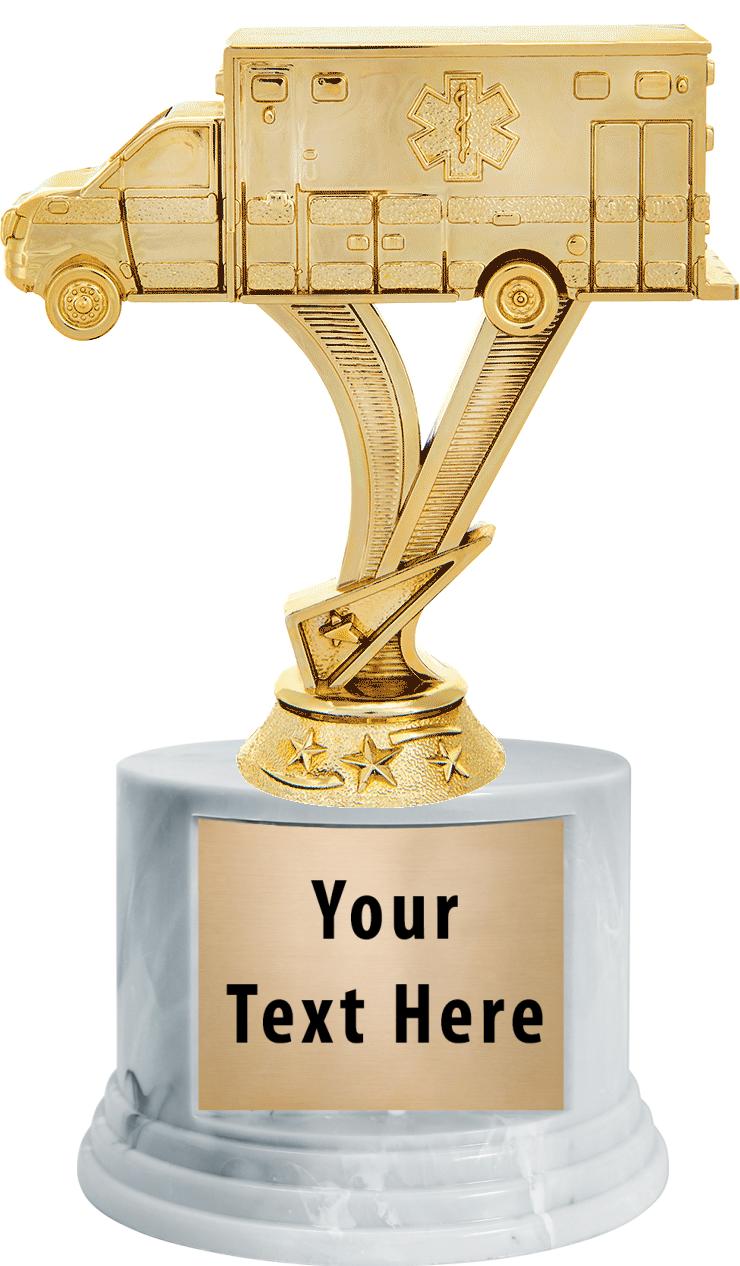 7"TRPHY ROUND MARBLE FINISH BS