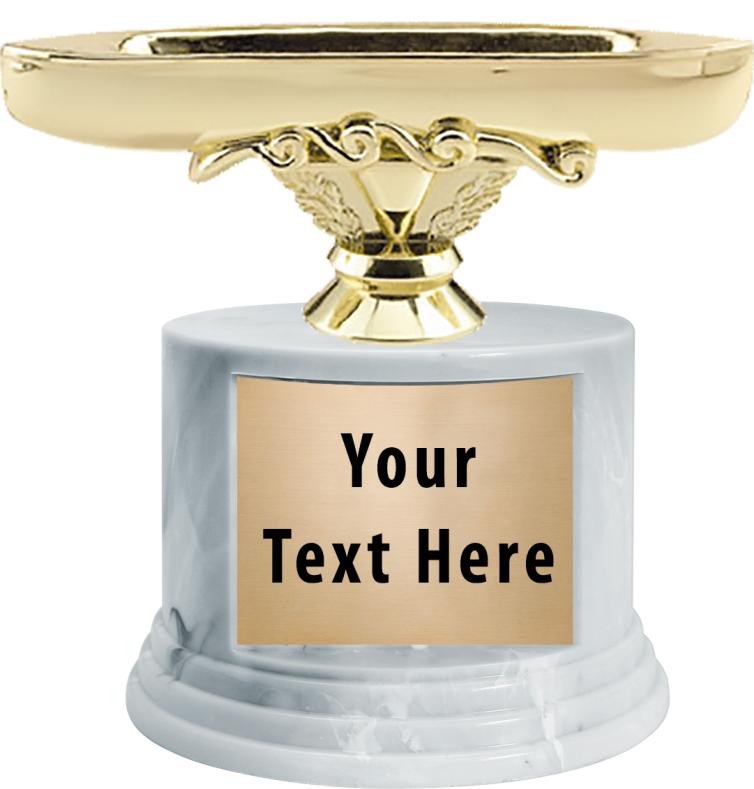 7"TRPHY ROUND MARBLE FINISH BS