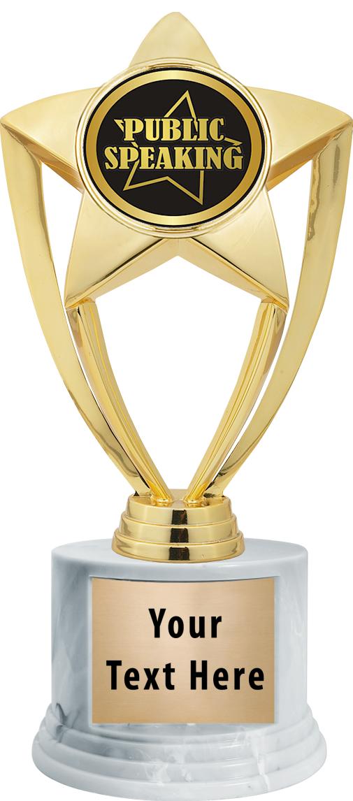 7"TRPHY ROUND MARBLE FINISH BS