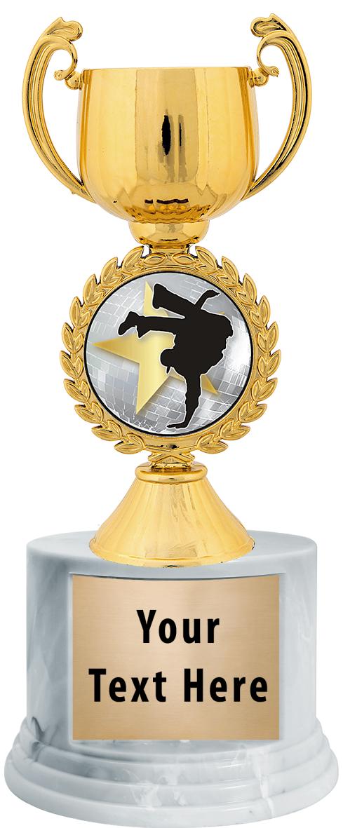 7"TRPHY ROUND MARBLE FINISH BS