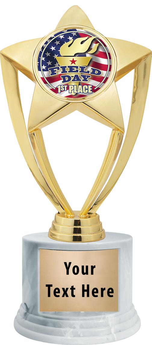 7"TRPHY ROUND MARBLE FINISH BS