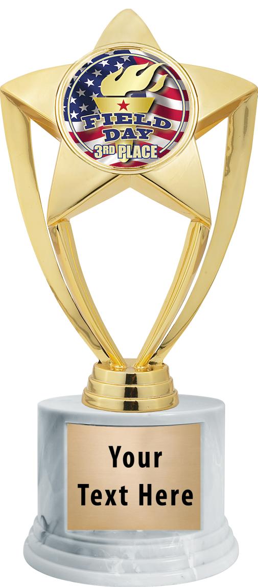 7"TRPHY ROUND MARBLE FINISH BS