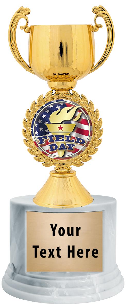 7"TRPHY ROUND MARBLE FINISH BS