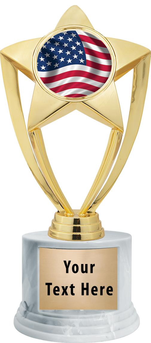 7"TRPHY ROUND MARBLE FINISH BS