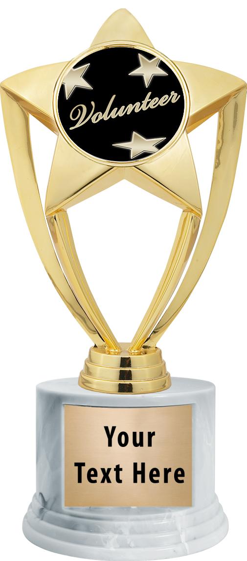 7"TRPHY ROUND MARBLE FINISH BS