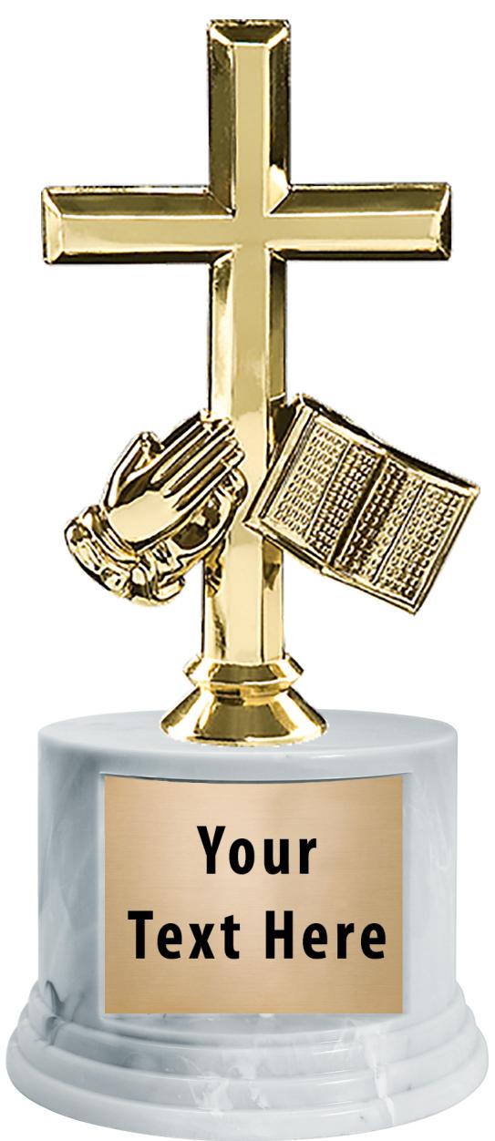 7"TRPHY ROUND MARBLE FINISH BS