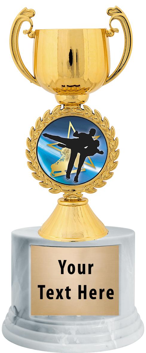 7"TRPHY ROUND MARBLE FINISH BS