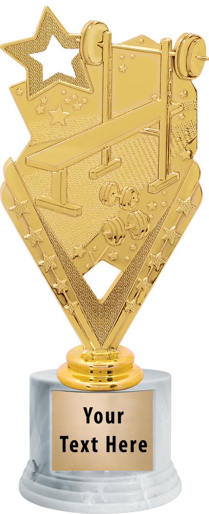 7"TRPHY ROUND MARBLE FINISH BS