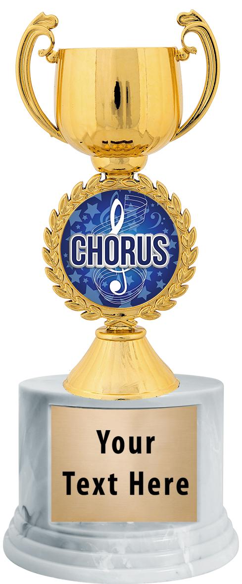 7"TRPHY ROUND MARBLE FINISH BS