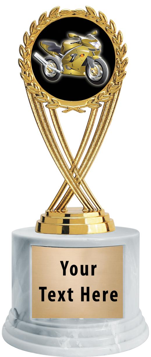 7"TRPHY ROUND MARBLE FINISH BS