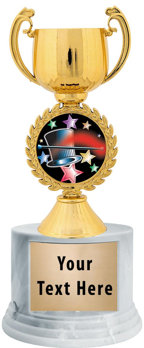 7"TRPHY ROUND MARBLE FINISH BS